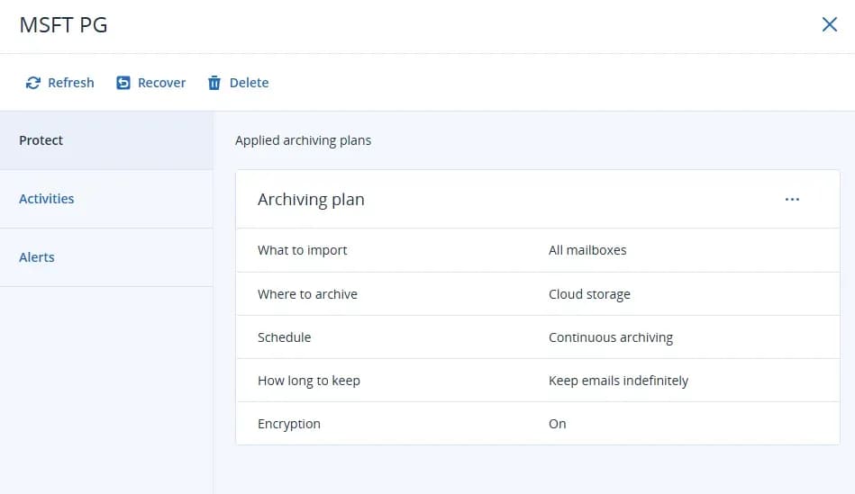 Archivo continuo en tiempo real