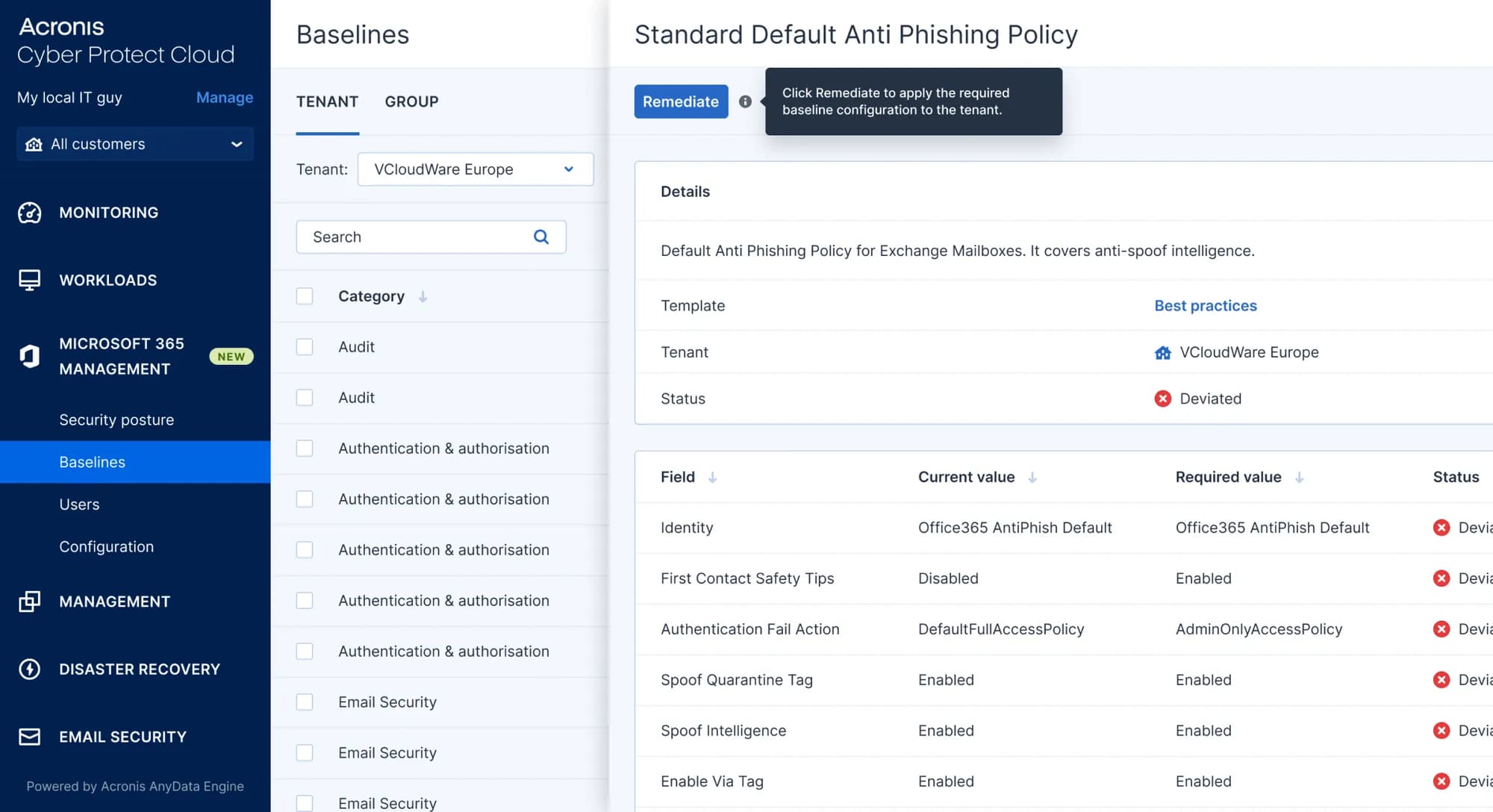 Protección todo en uno de Microsoft 365