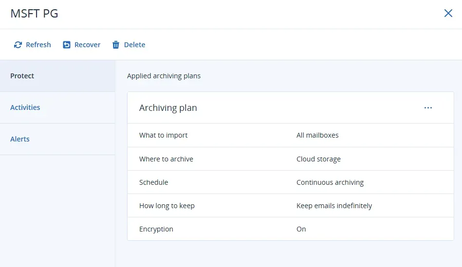 Archivo continuo en tiempo real