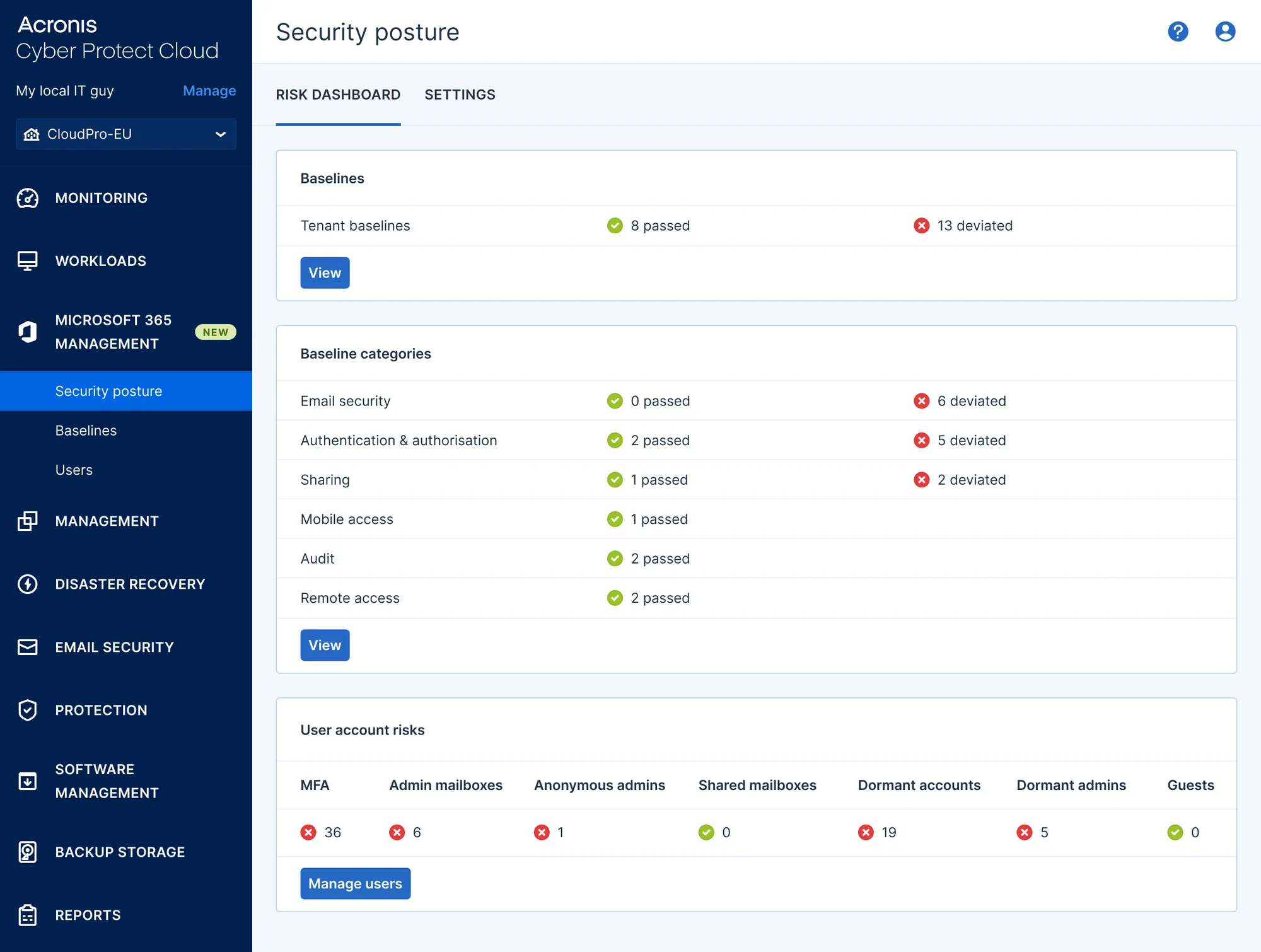 Habilite la entrega eficiente y de procedimientos recomendados de los servicios de administración de la posición de seguridad de Microsoft 365